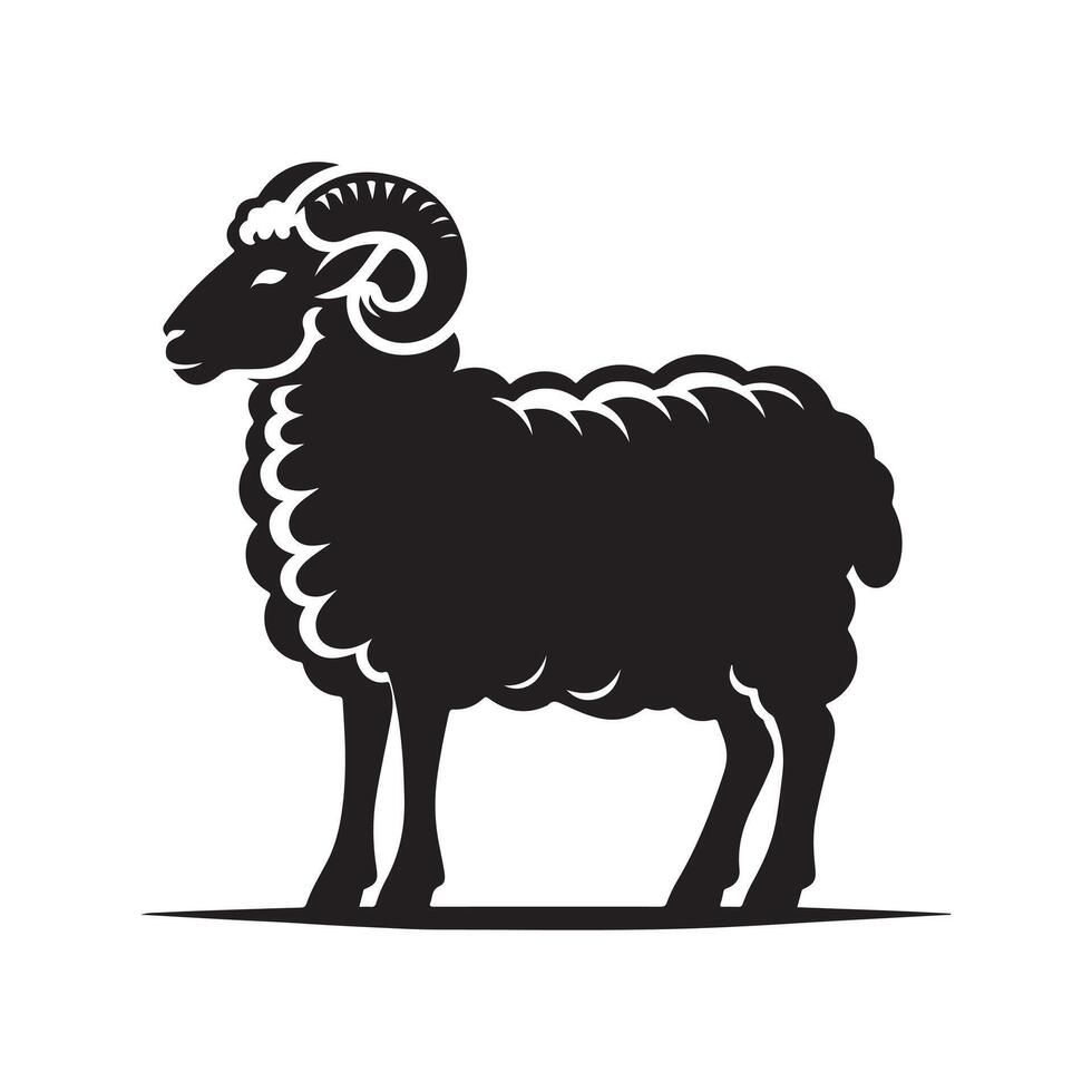 Download Sheep Silhouette Vectors Files for Versatile Design Use