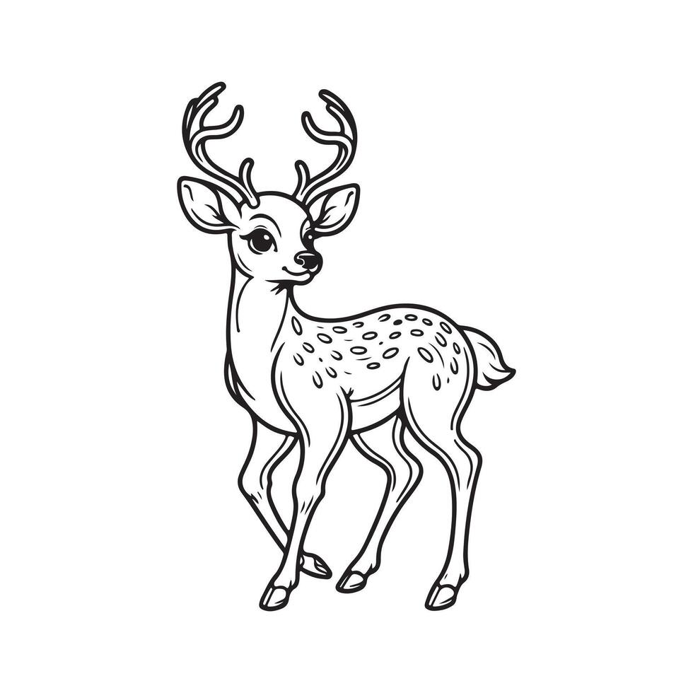 Premium Deer Line Art Vectors for Forest and Outdoor-Themed Designs