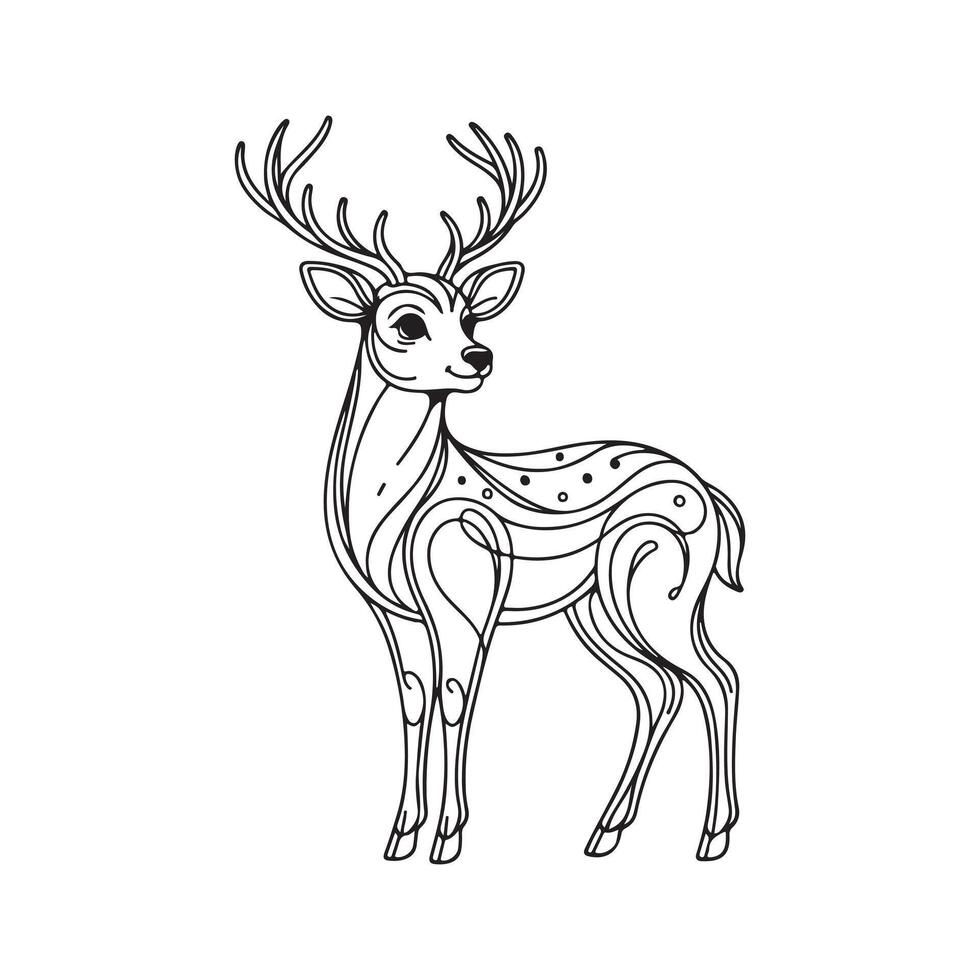 Download Creative Deer Line Art Vectors for Personal and Commercial Use