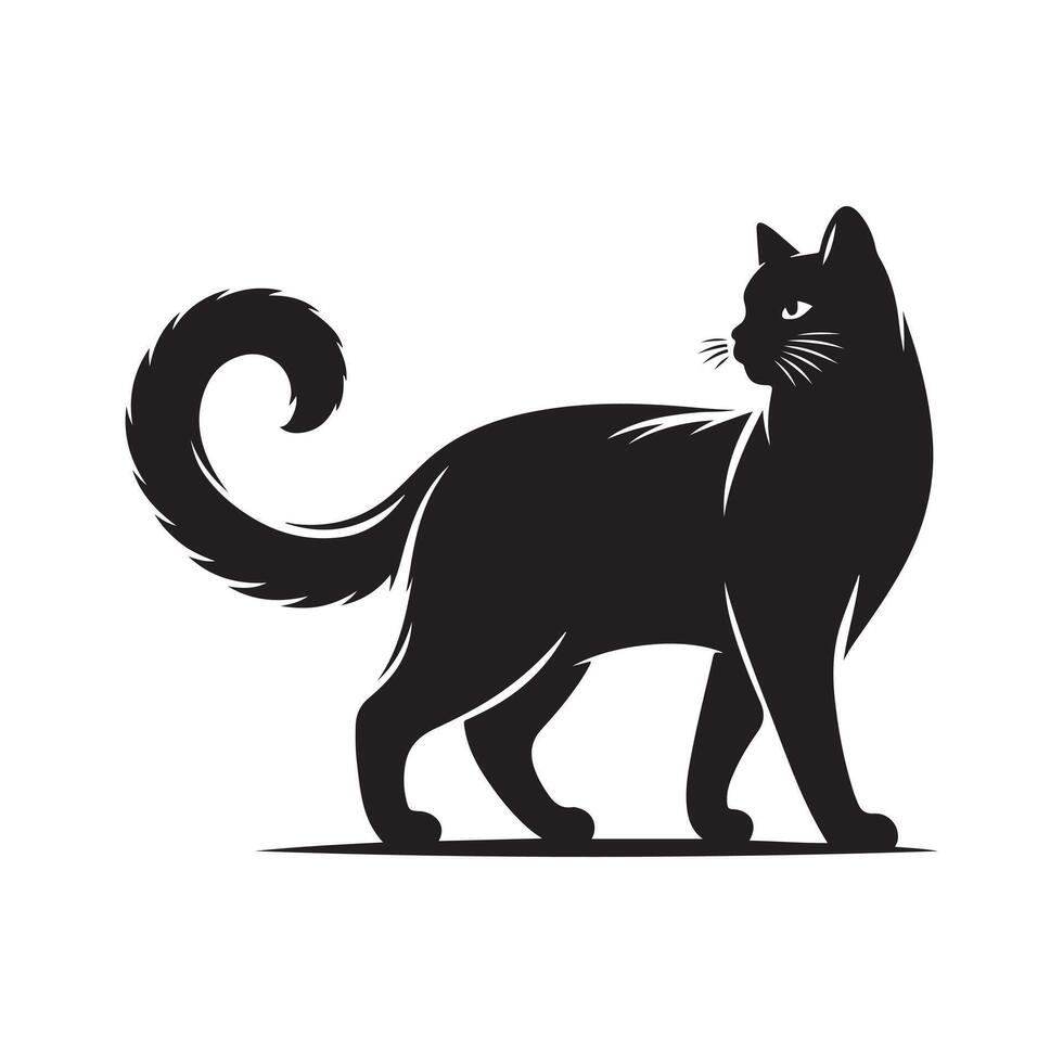 Cat Silhouette Vectors for Wall Art and Home Decor Designs