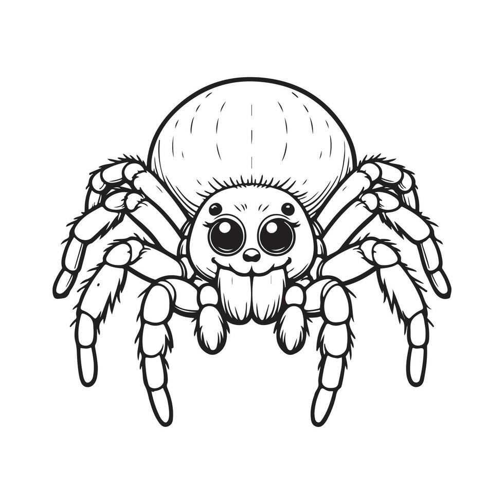 Spider Line Art Silhouettes for Spooky, Mystical, and Fantasy Design Projects vector