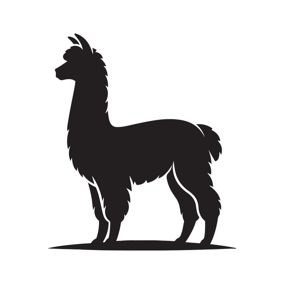 Versatile Alpaca Silhouette Vectors for Nature-Themed Projects