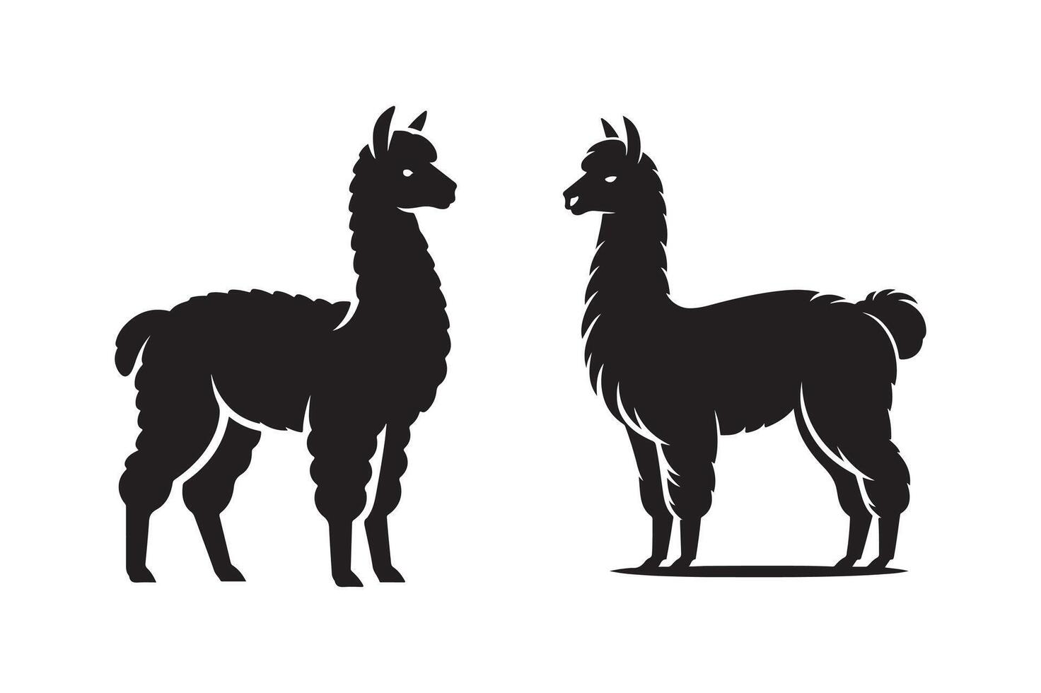Alpaca Silhouette Vectors Ideal for Branding, Merchandise, and Art
