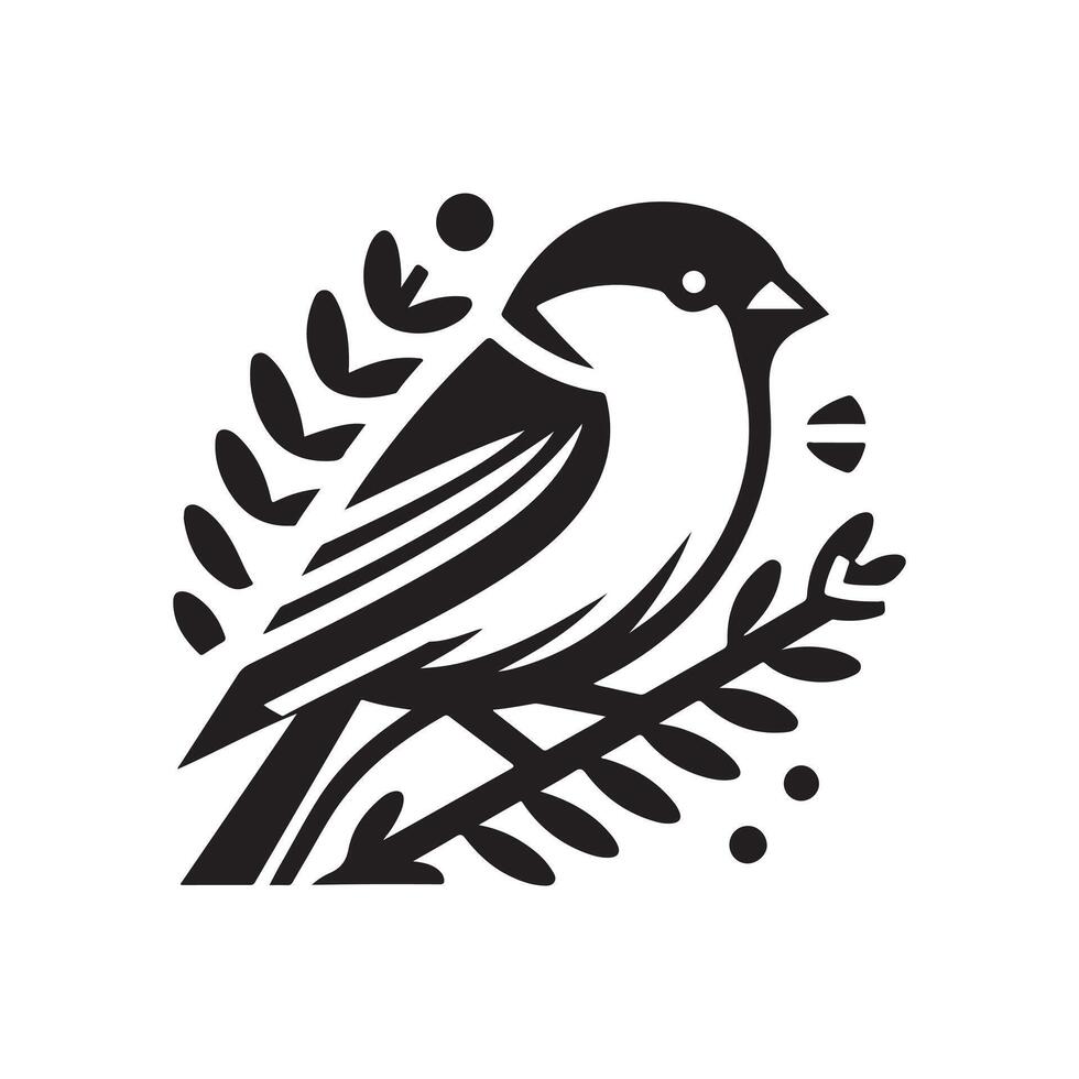 Bullfinch Silhouette Vectors for Wildlife and Bird Enthusiast Projects