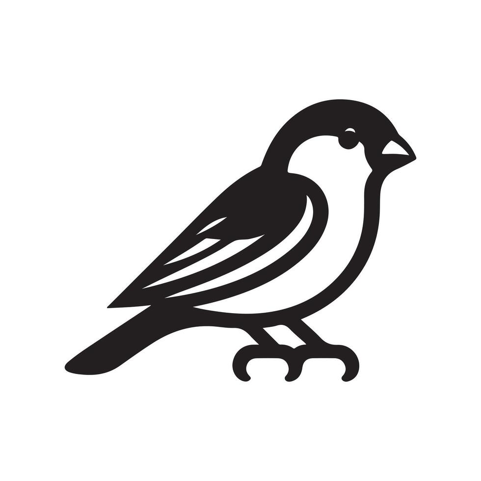 Bullfinch Silhouette Vectors for Unique and Minimalist Graphic Designs