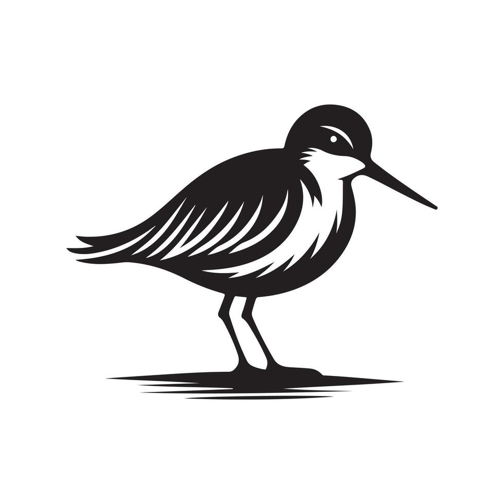 Sandpiper Silhouette Vectors for Logo and Icon Design Projects