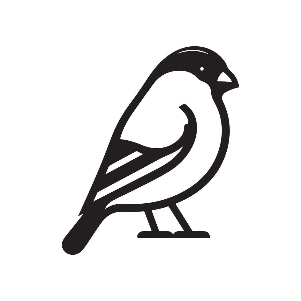 Bullfinch Silhouette Vectors for Flyers, Brochures, and Cards