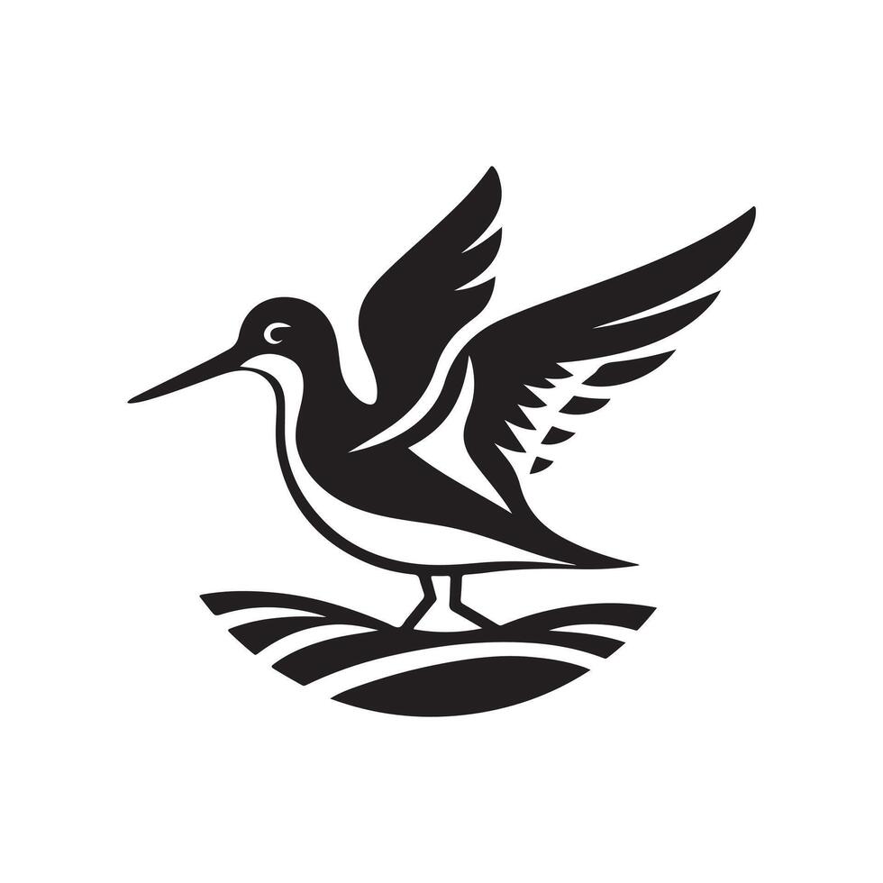 Sandpiper Silhouette Vectors for Custom Beach-Themed Illustrations