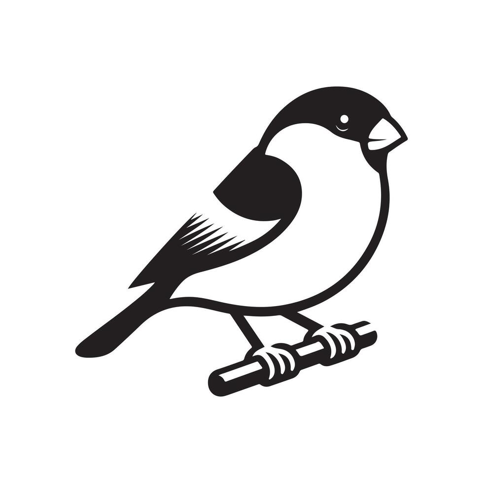 Creative Bullfinch Silhouette Vectors for Wildlife Art Enthusiasts
