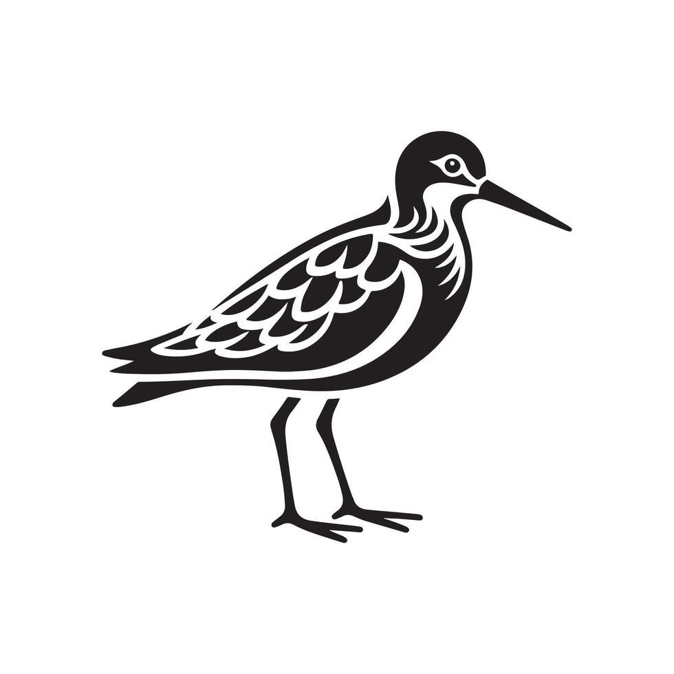 High-Quality Sandpiper Silhouette Vectors for Nature and Travel Graphics