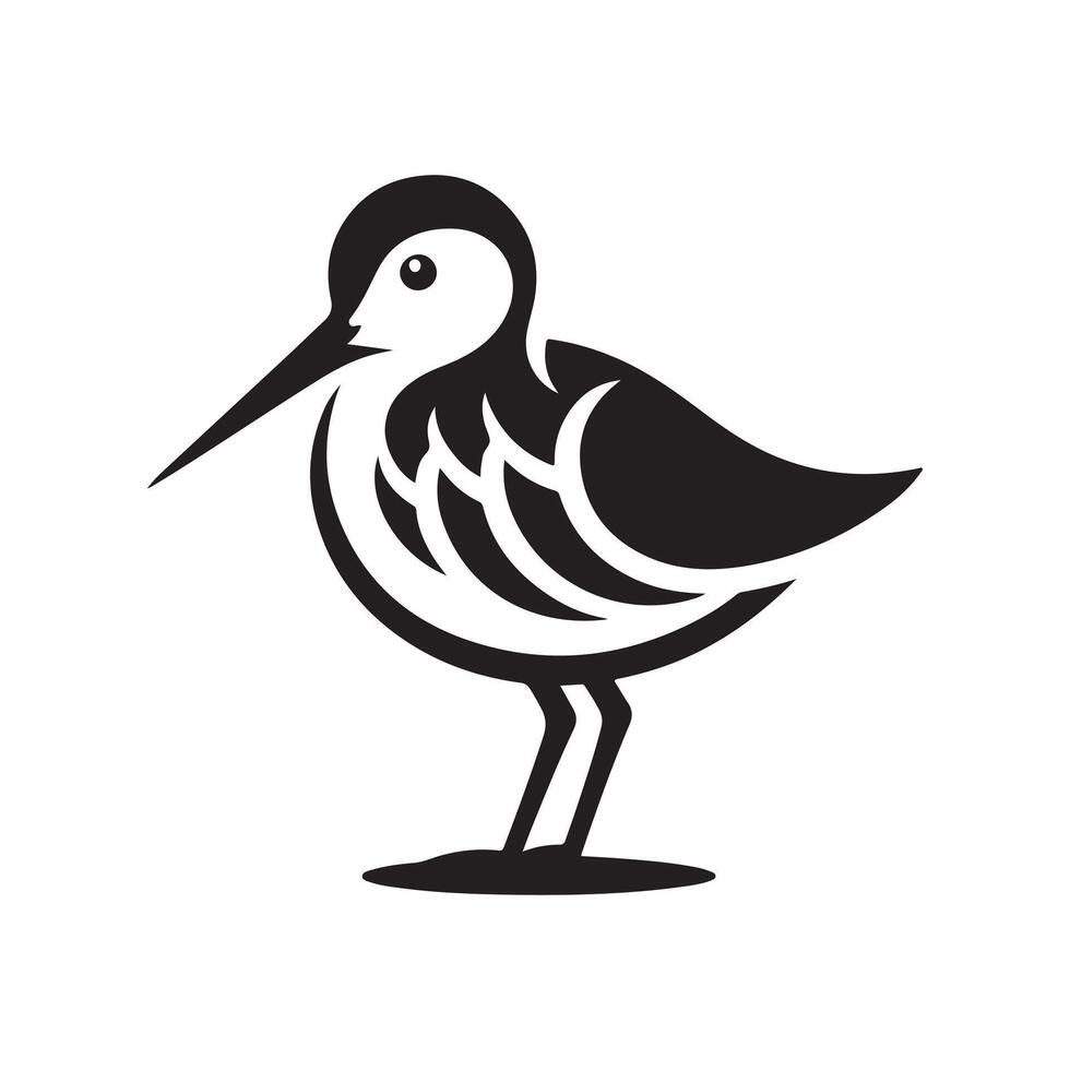 Creative Sandpiper Silhouette Vectors for Art, Branding, and Web Graphics