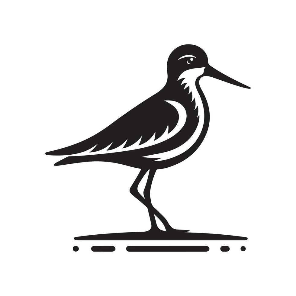 Sandpiper Silhouette Vectors for Beach and Seaside Illustration Projects