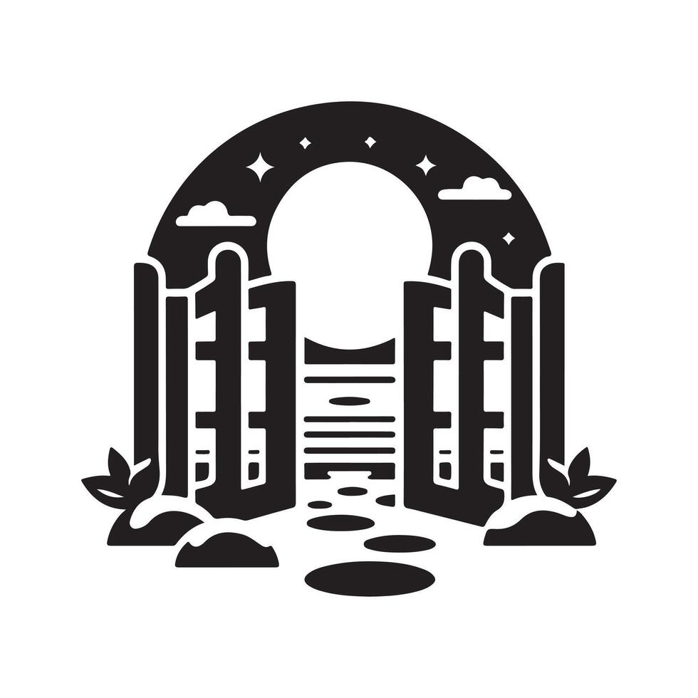 Sliding Gate Silhouette Vectors for Real Estate, Landscaping, and Construction
