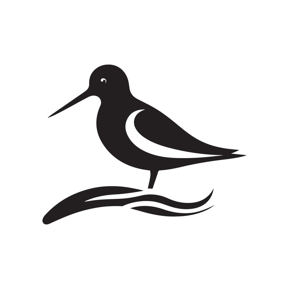 Creative Sandpiper Silhouette Vectors for Nature, Wildlife, and Seaside Logos