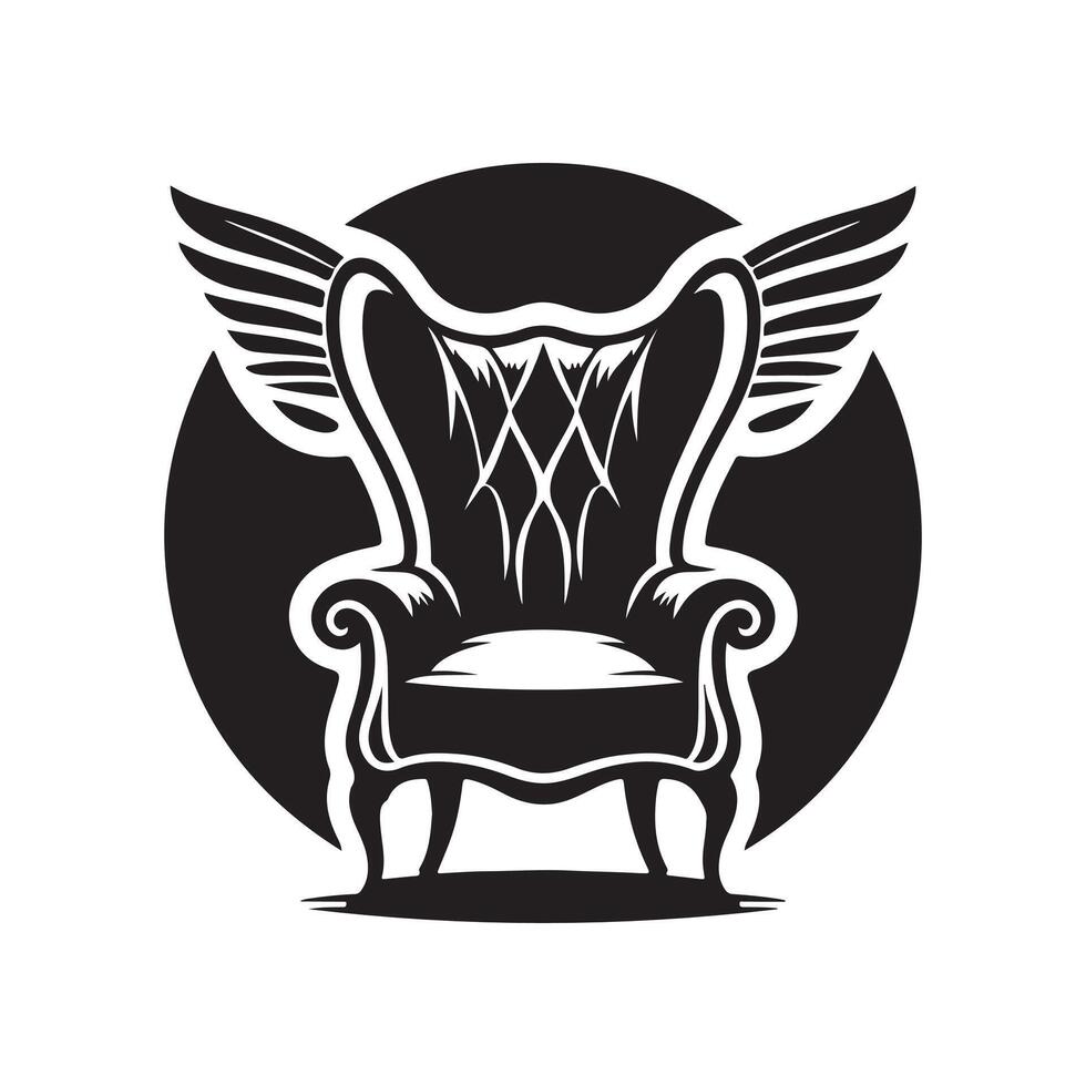 Wingback Silhouette Vectors for Interior Design, Branding, and Decor