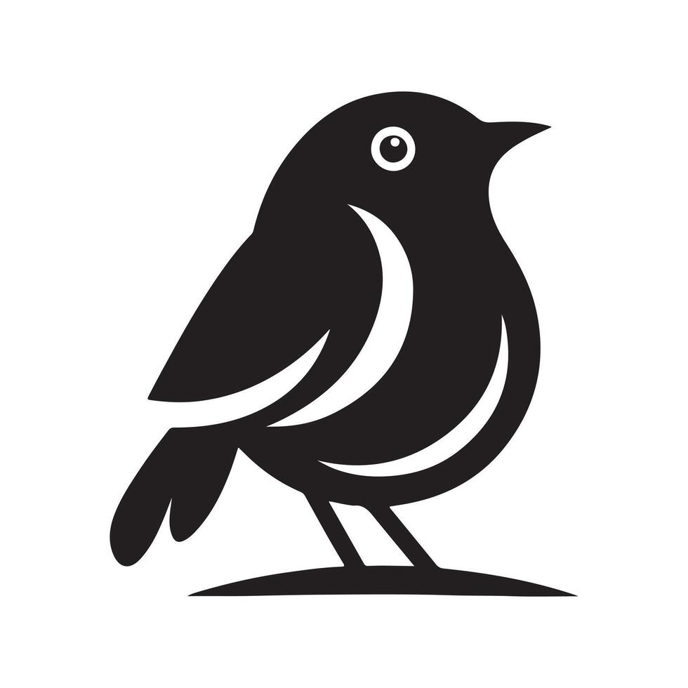 Stylized Robin Silhouette Vectors for Modern Artwork