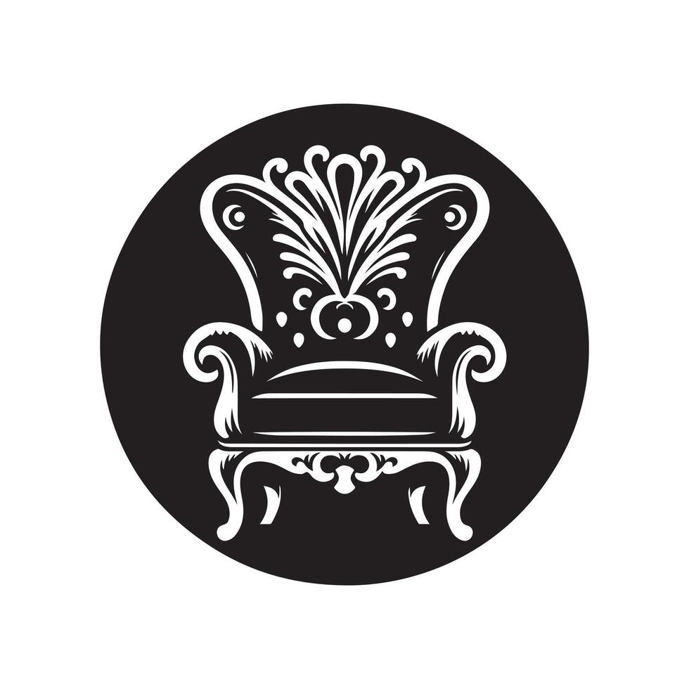 Wingback Chair Silhouette Vectors for Luxury Home Design Graphics