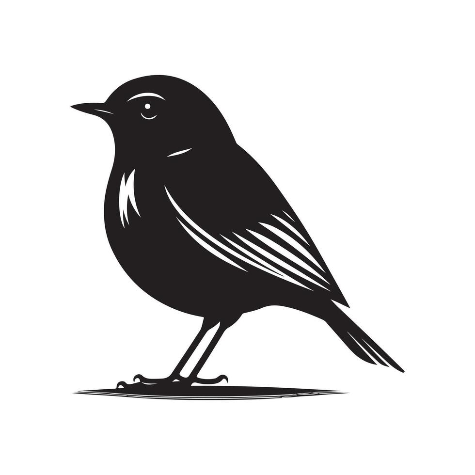 Robin Silhouette Vectors Ideal for Holiday Cards