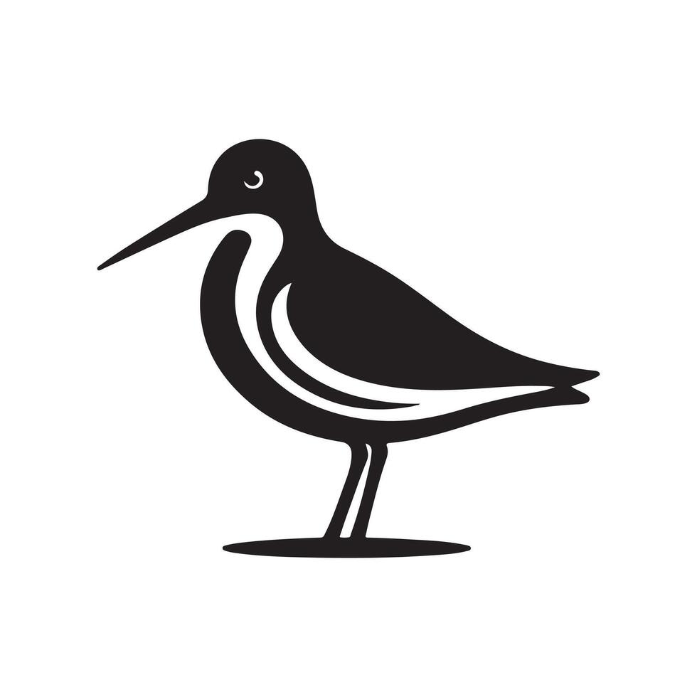 Sandpiper Silhouette Vectors Ideal for Coastal and Seaside Artwork