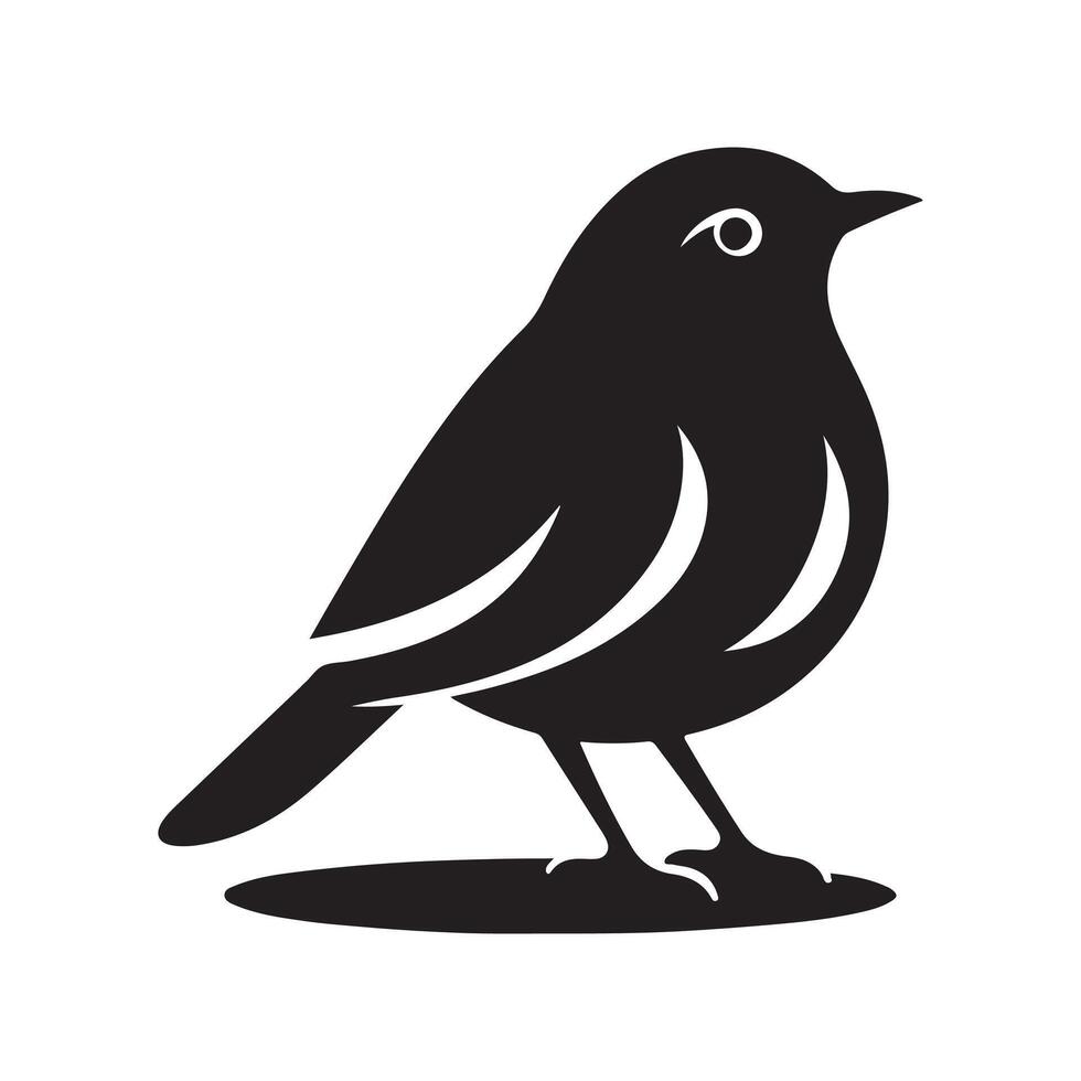 Robin Silhouette Vectors for Outdoor Adventure Graphics