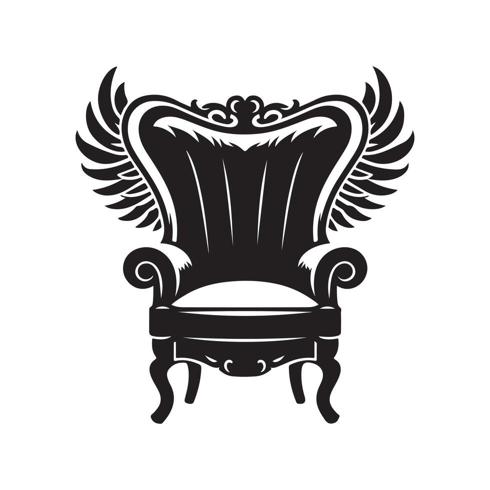 Wingback Silhouette Vectors for Logo and Branding in Furniture Industry