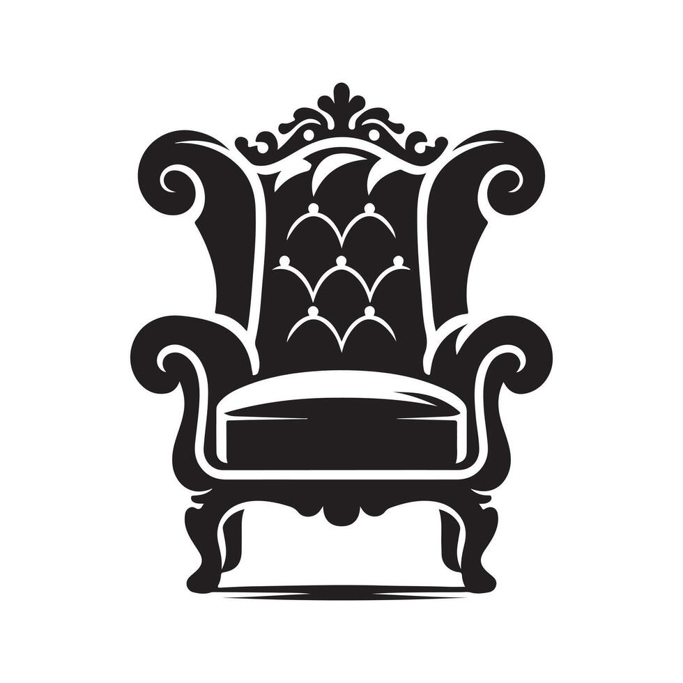 Wingback Silhouette Vectors for Illustration in Custom Home Themes