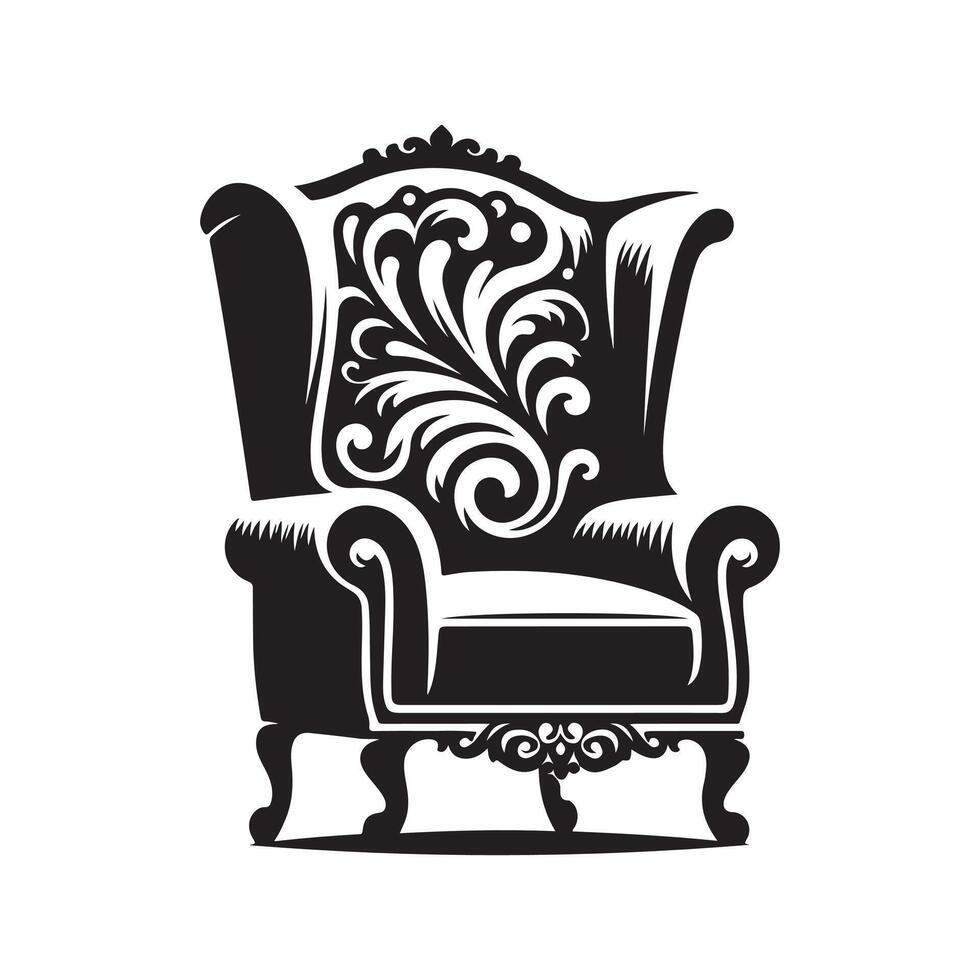 Wingback Silhouette Vectors for Custom Furniture Logos and Icons