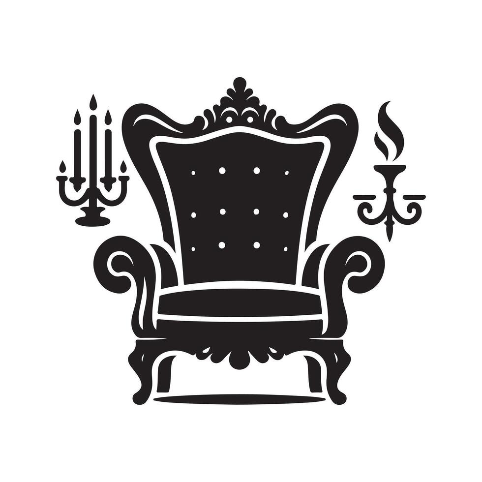 Elegant Wingback Silhouette Vectors for Home and Office Illustration