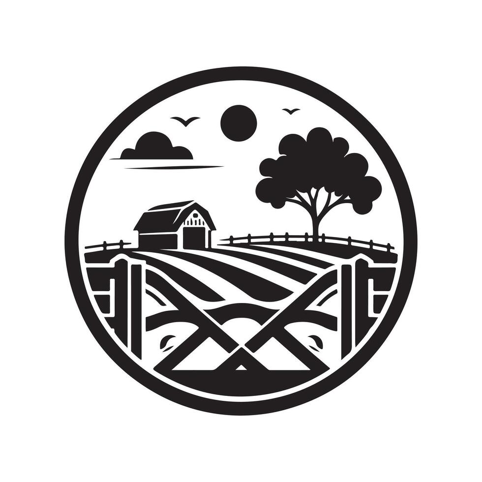 Farm Gate Silhouette Vectors for Vintage and Handmade Design Projects