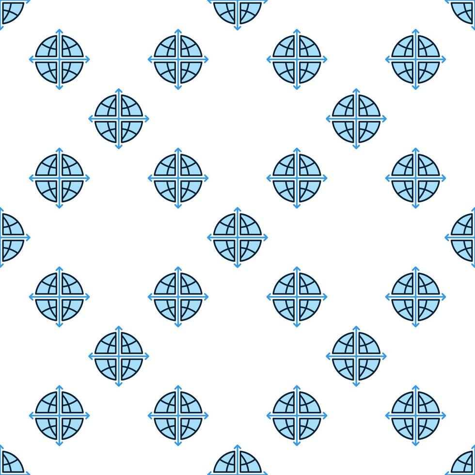 Multipolarity and International Relations blue seamless pattern vector
