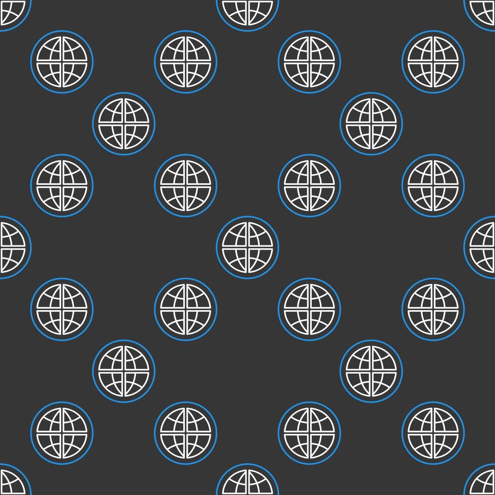 Earth Multipolarity seamless pattern in thin line style vector
