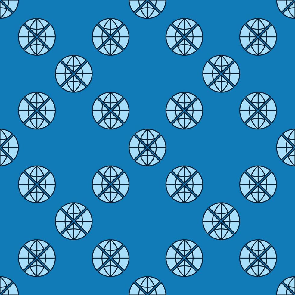 Global Multipolarity Globe blue seamless pattern vector