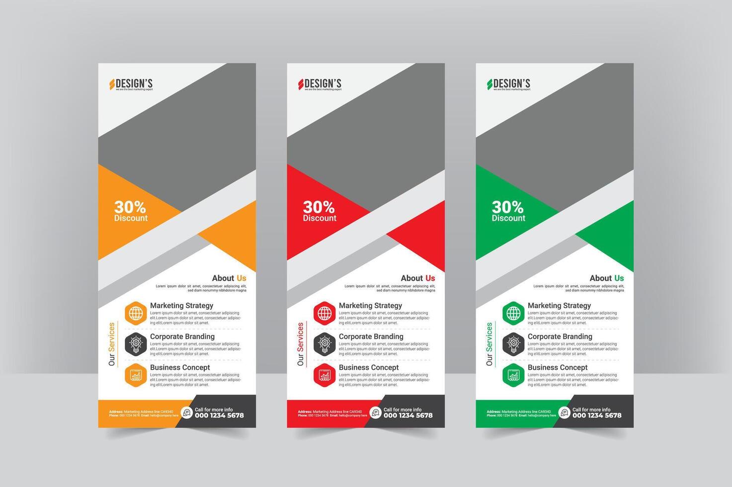 Elegant Roll-Up Banner for Digital Marketing vector