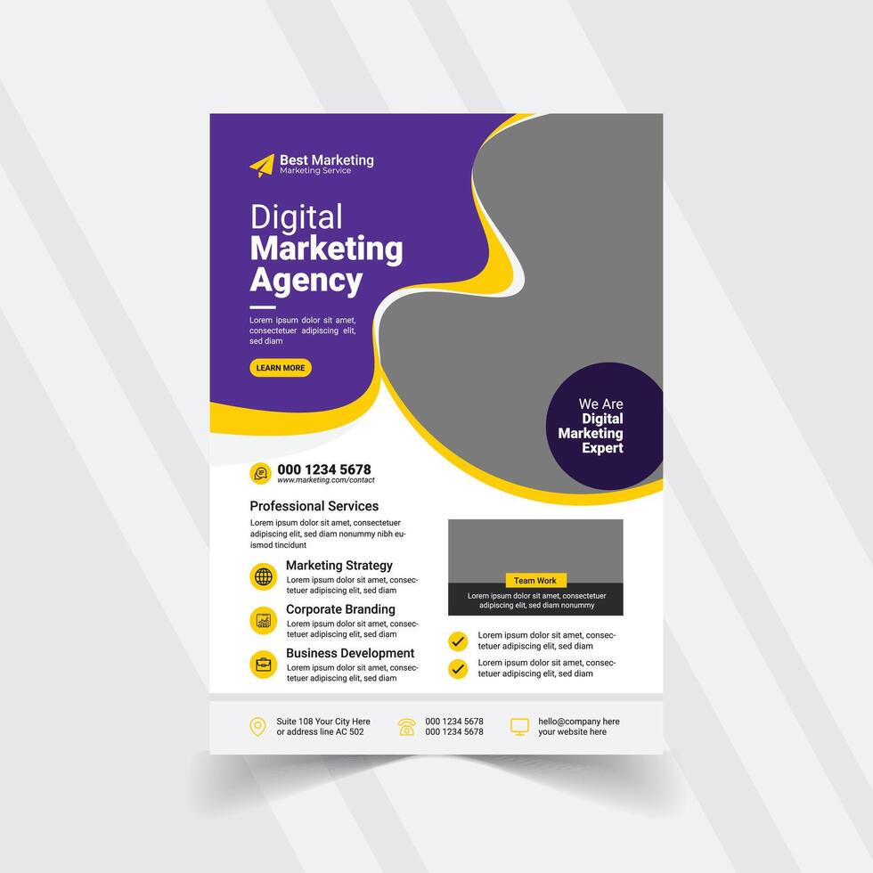 Custom Business Flyer Design for Marketing vector