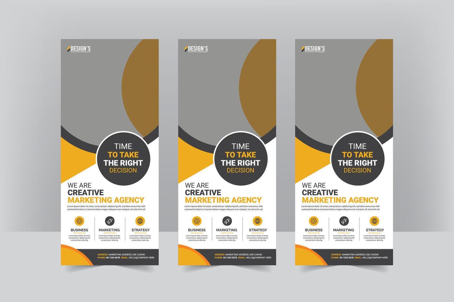 Creative Corporate Standee Roll-Up Banner Template vector