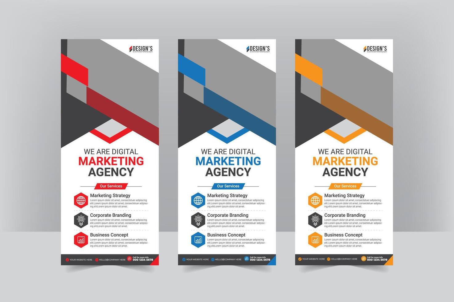 Digital Marketing Banner Template for Standee vector