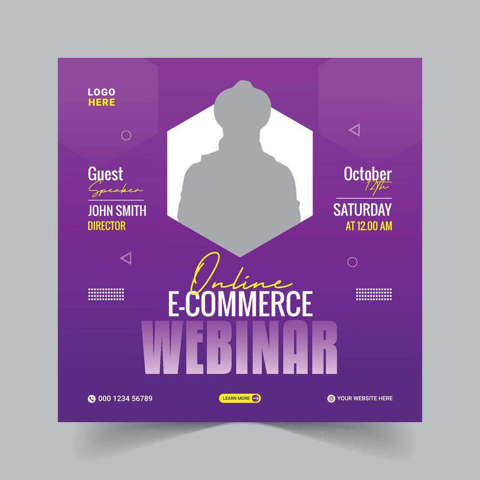 Free EPS Template for Business Webinar Announcement Poster vector