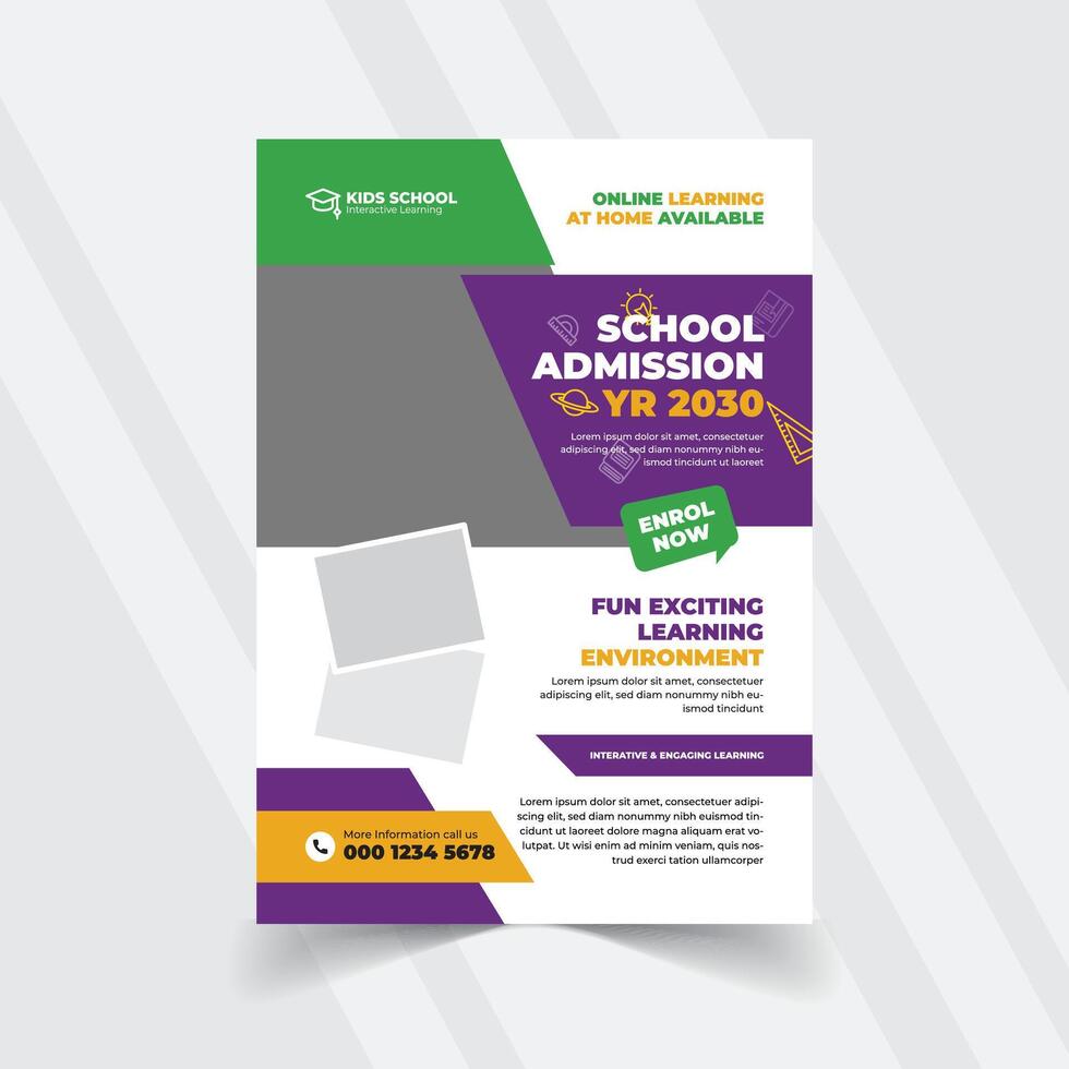 Back-to-School Poster and Flyer Templates for Kids. Free SVG Resources vector