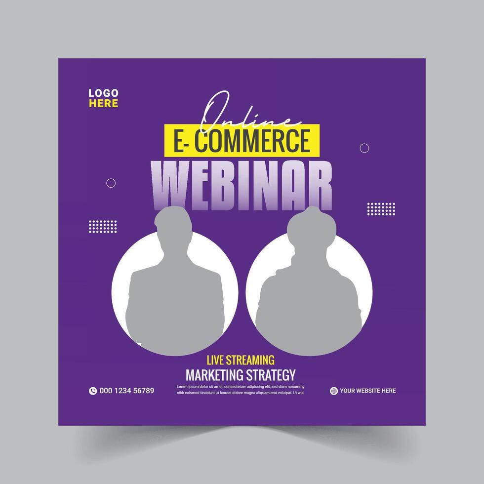 Modern Webinar Promo Poster EPS Free for Social Media vector
