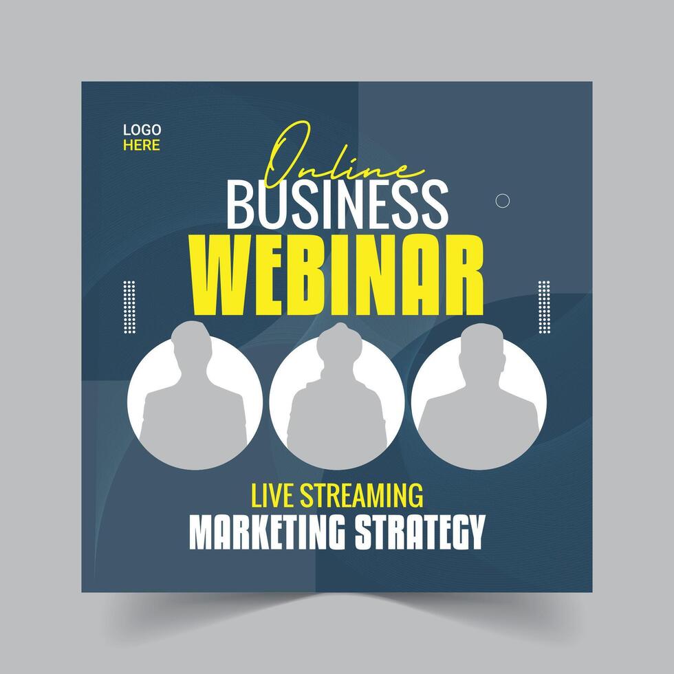 Business Webinar Announcement Free EPS Template vector
