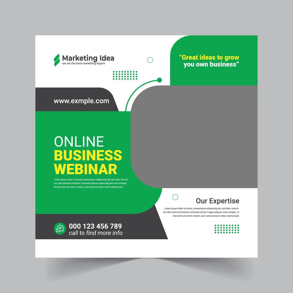 Business Webinar Social Media Flyer EPS Template Free vector