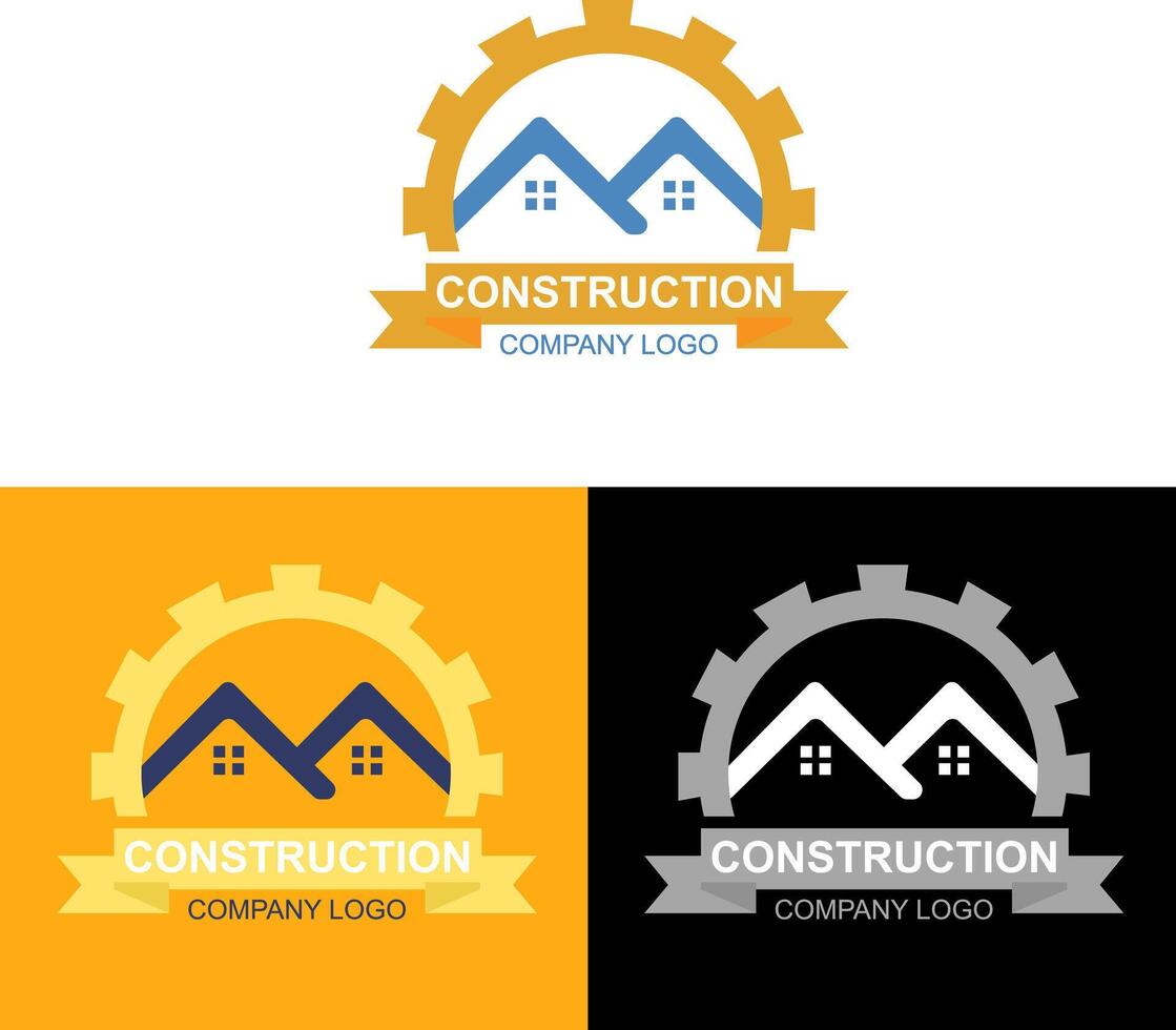 Construction agency logo design vector