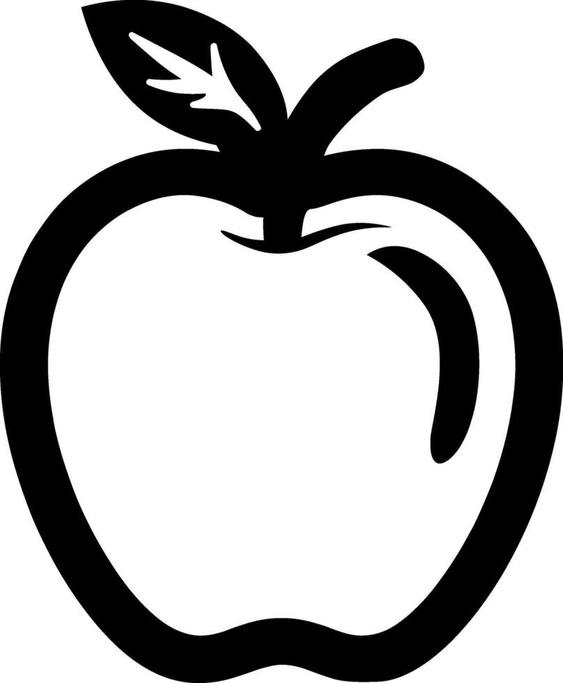 Minimalist Apple Silhouette vector