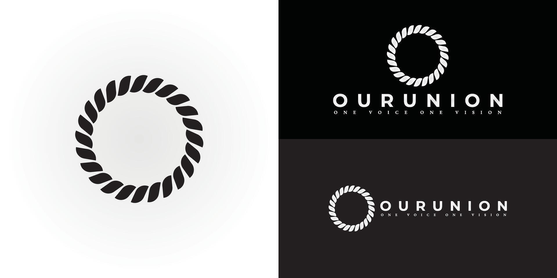 A modern minimalist logo design is perfect for social movements logo. It features a simple geometric shape of the letter O with a black-and-white color combination and can be used on various media. vector