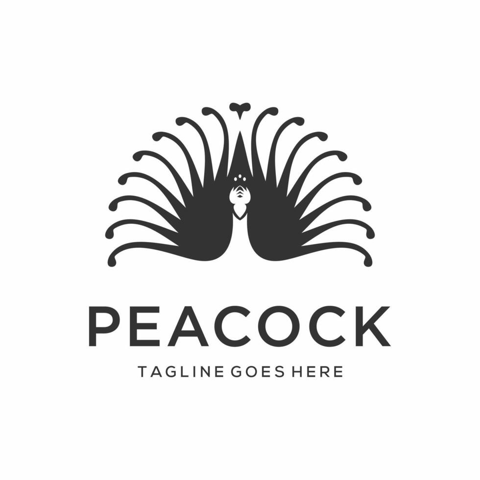 silhouette of love and peacock. eps 10 design template vector