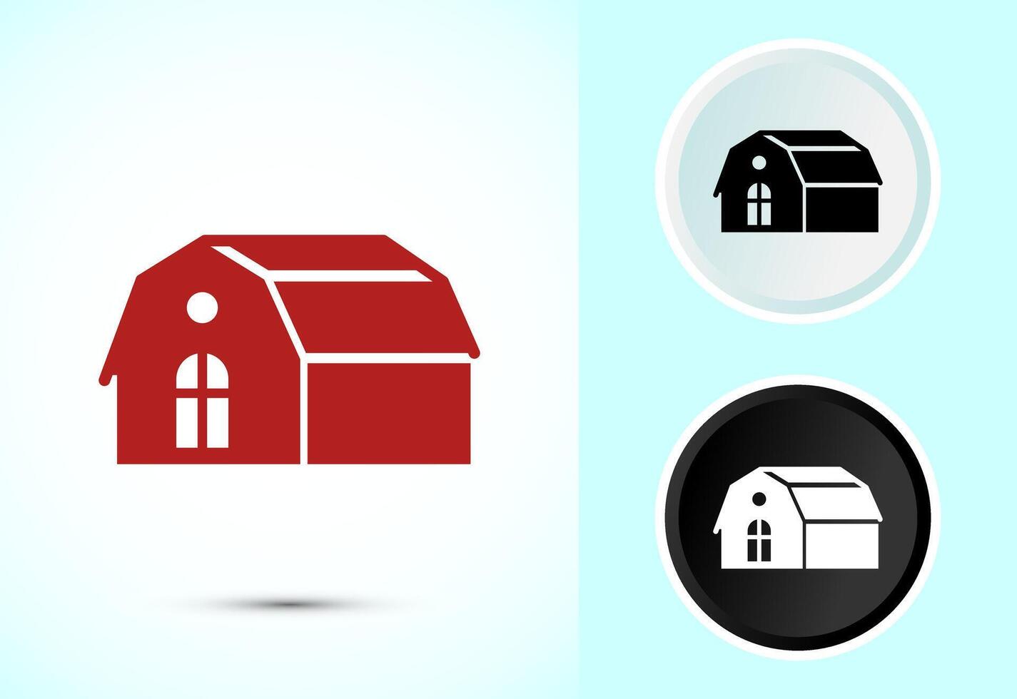 Farming Barn Icon Design vector