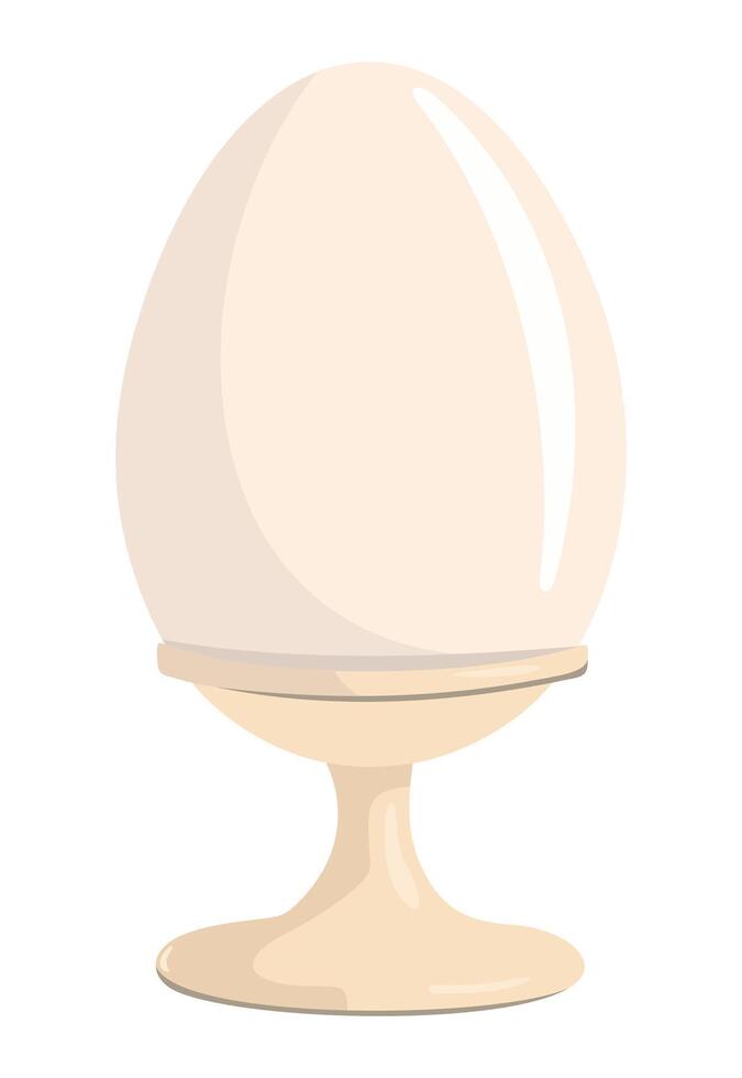 Boiled egg in a stand. isolated illustration vector