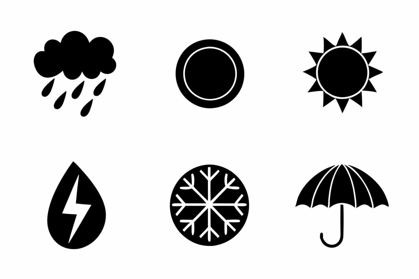 weather icons set symbol illustration vector