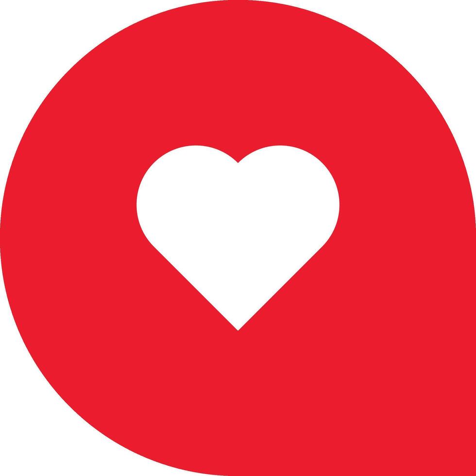 White Love with Red Circle Rounded Bubble Chat vector