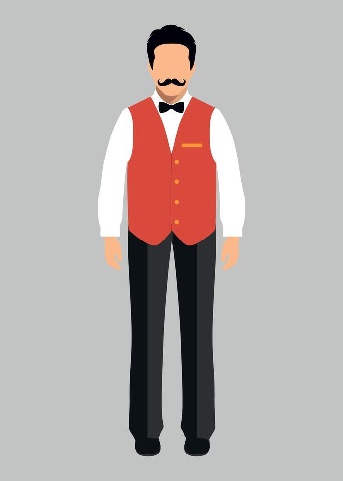icon of a male chef in an apron and hat on a white background vector